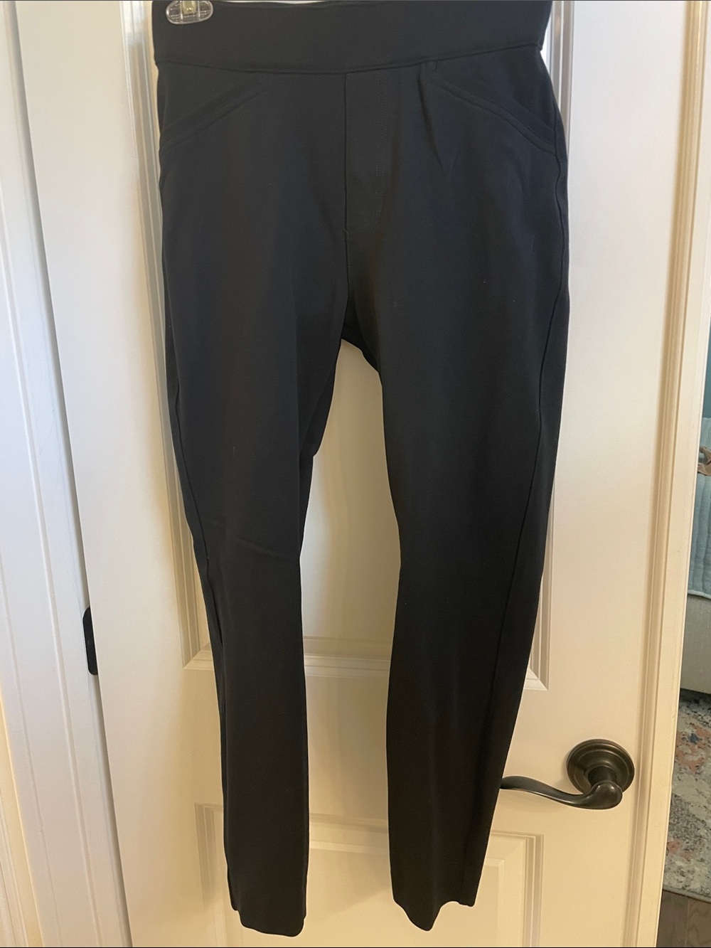 SPANX Black Women's Skinny Ponte Pants with High Waist